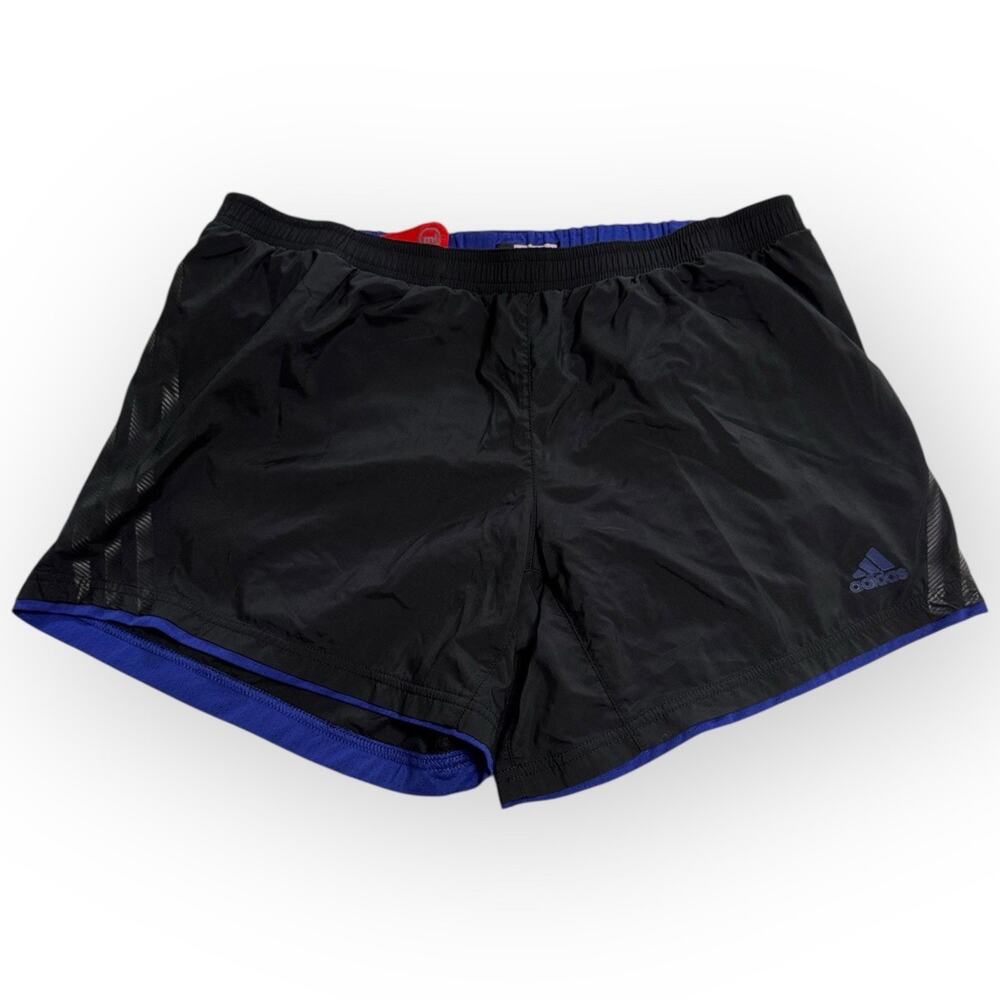 EUC Adidas Retro Vintage Supernova ClimaCool Running Shorts Black/Blue Size M